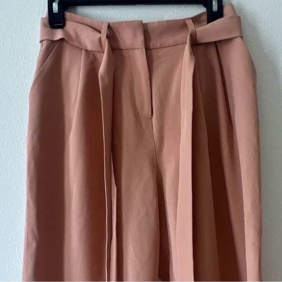 ASOS High rise Tie waist Side Wide leg Fitted Pants Size US 7 - Picture 2 of 7